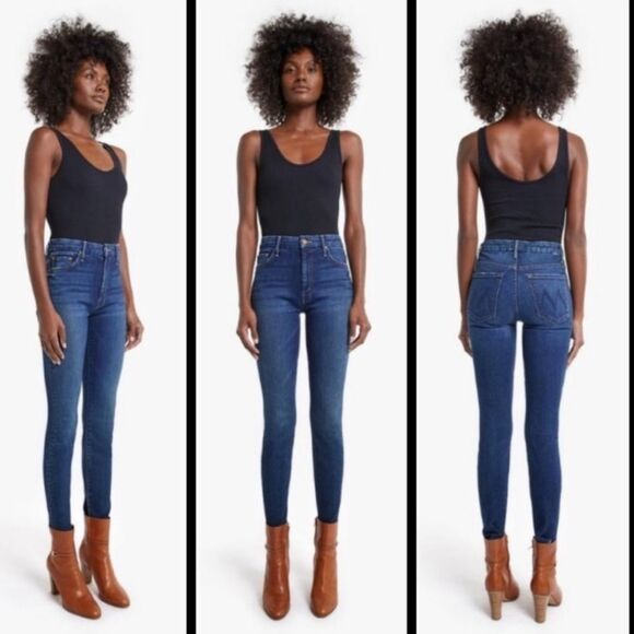 MOTHER High Waisted Looker Jeans “Until Next Time” Skinny Size 26 - Picture 3 of 7